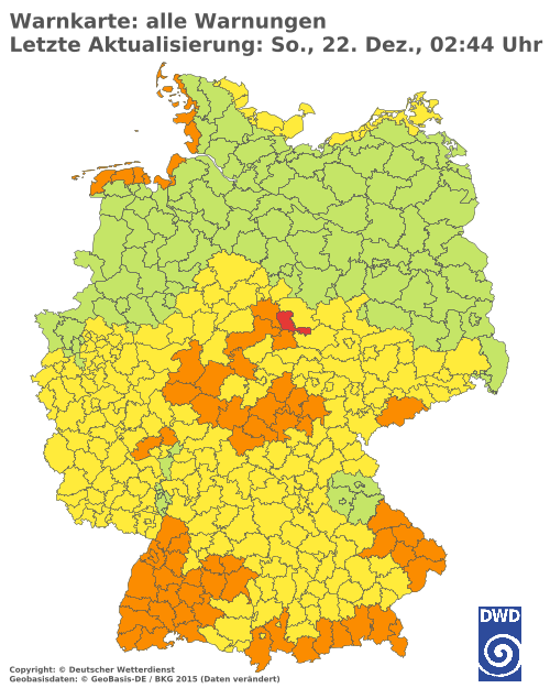 Aktuelle Wetterwarnungen für  Solingen