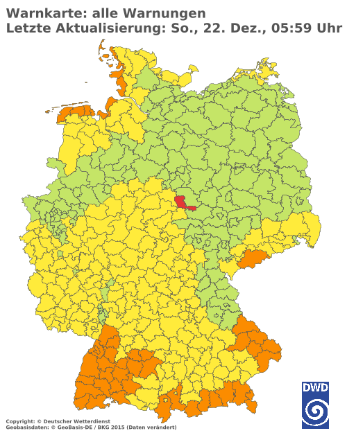 Aktuelle Wetterwarnungen für  Solingen