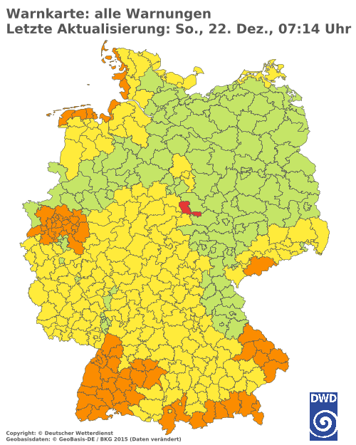 Aktuelle Wetterwarnungen für  Solingen