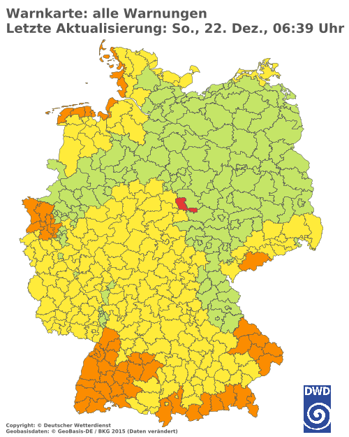 Aktuelle Wetterwarnungen für  Solingen