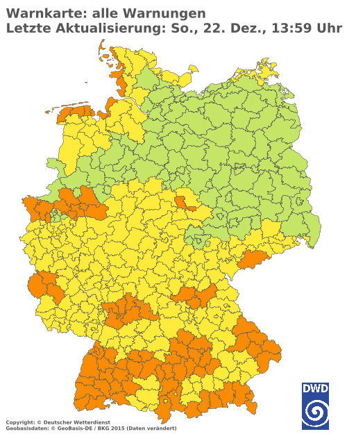 Aktuelle Wetterwarnungen für  Solingen