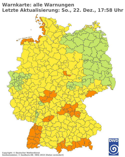 Aktuelle Wetterwarnungen für  Solingen