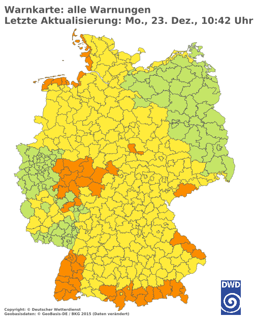 Aktuelle Wetterwarnungen für  Solingen