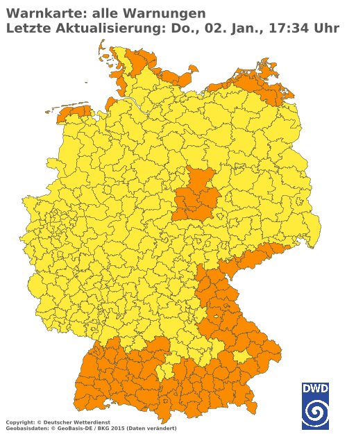 Aktuelle Wetterwarnungen für  Solingen