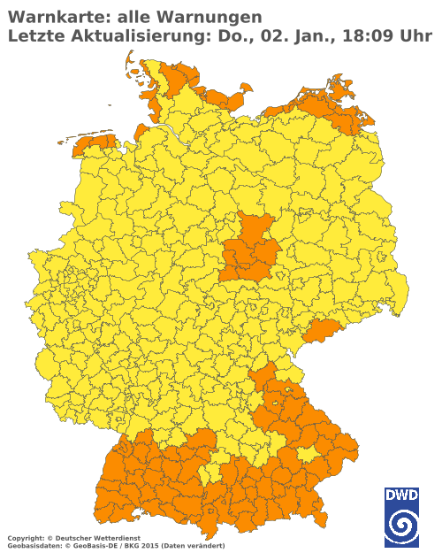 Aktuelle Wetterwarnungen für  Solingen