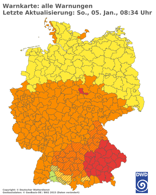 Aktuelle Wetterwarnungen für  Solingen