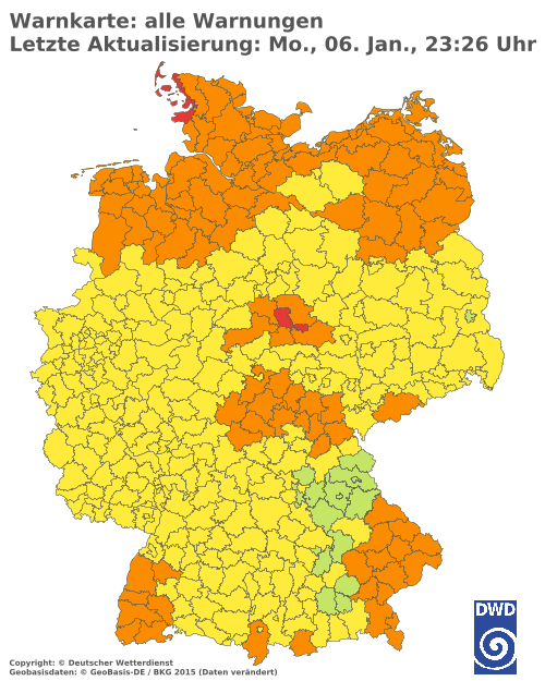 Aktuelle Wetterwarnungen für  Solingen