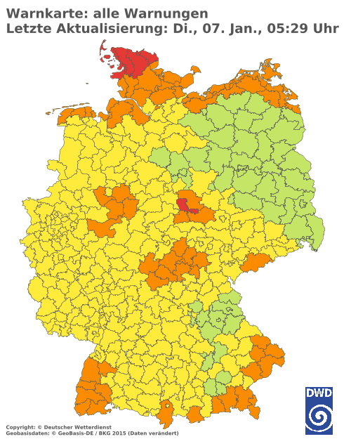 Aktuelle Wetterwarnungen für  Solingen